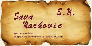 Sava Marković vizit kartica